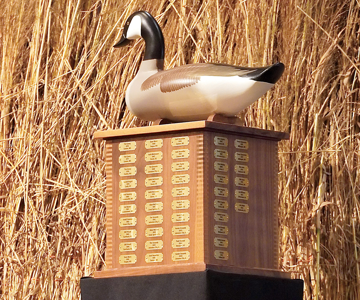 World Goose Calling Championship trophy. Photo by Joe Genzel, DU